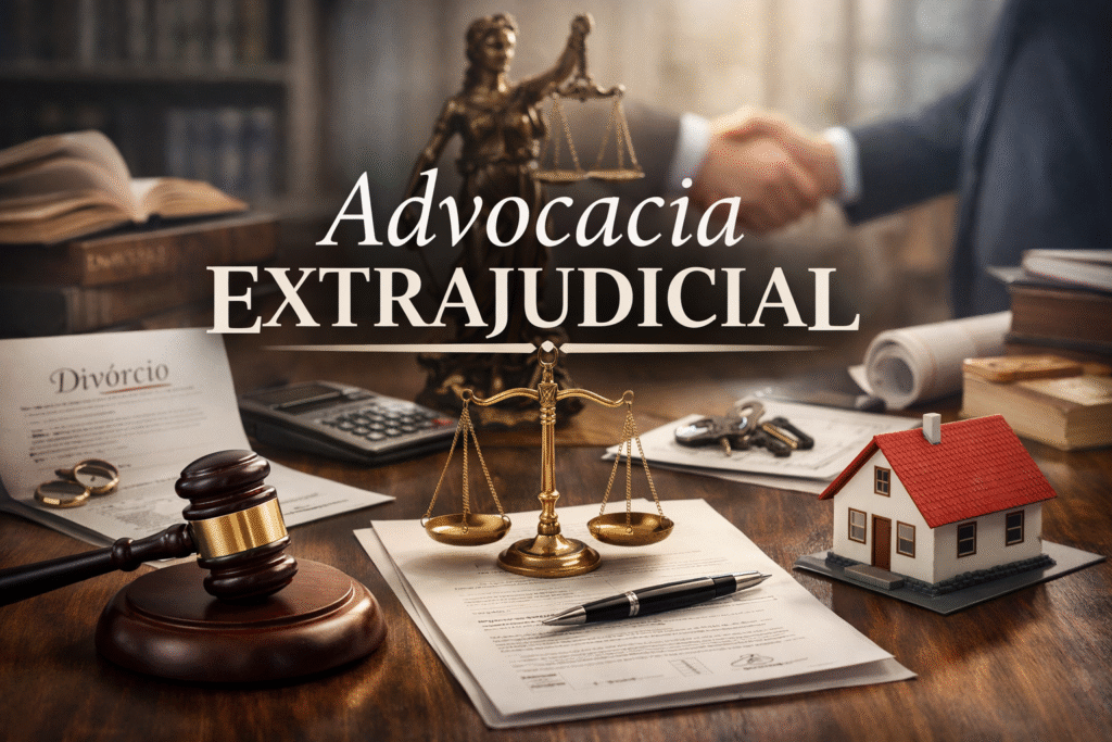 Advocacia Extrajudicial: divórcio, inventário, usucapião, cobranças e mediação de conflitos como soluções rápidas e com maior segurança jurídica.