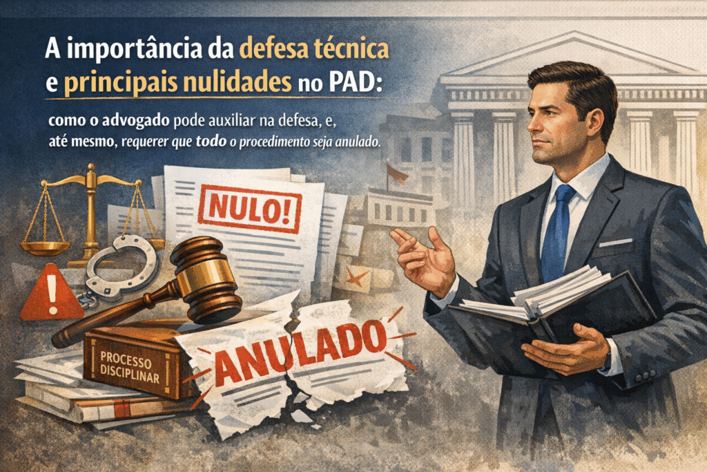 A importância da defesa técnica e principais nulidades no PAD: como o advogado pode auxiliar na defesa, e, até mesmo, requerer que todo o procedimento seja anulado