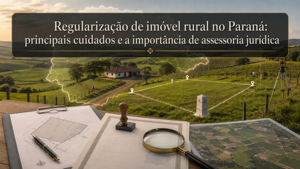 Regularização de imóvel rural no Paraná: principais cuidados e a importância de assessoriajurídica.