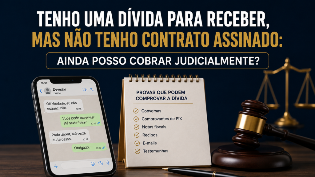 Tenho uma dívida para receber, mas não tenho contrato assinado: ainda posso cobrar judicialmente?
